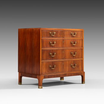 Kaare Klint attributed bureau in mahogany and brass at Studio Schalling