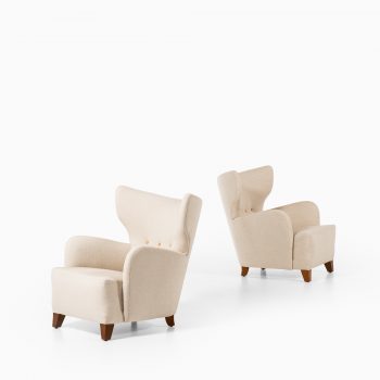 Flemming Lassen attributed pair of wingback easy chairs at Studio Schalling