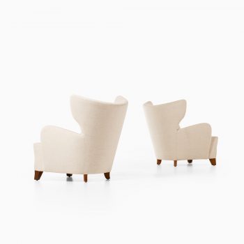 Flemming Lassen attributed pair of wingback easy chairs at Studio Schalling
