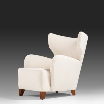 Flemming Lassen attributed pair of wingback easy chairs at Studio Schalling