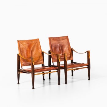 Kaare Klint safari easy chairs by Rud Rasmussen at Studio Schalling