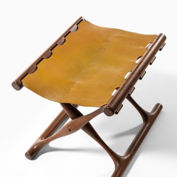Poul Hundevad Guldhøj stool in wengé and leather at Studio Schalling