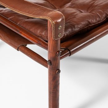 Arne Norell Sirocco easy chairs in brown leather at Studio Schalling