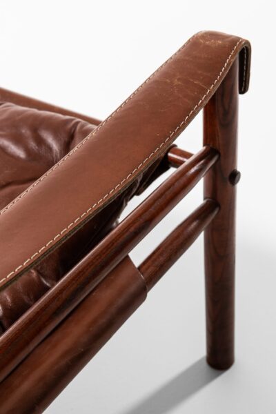 Arne Norell Sirocco easy chairs in brown leather at Studio Schalling