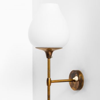 Alf Svensson wall lamps in brass and opal glass at Studio Schalling