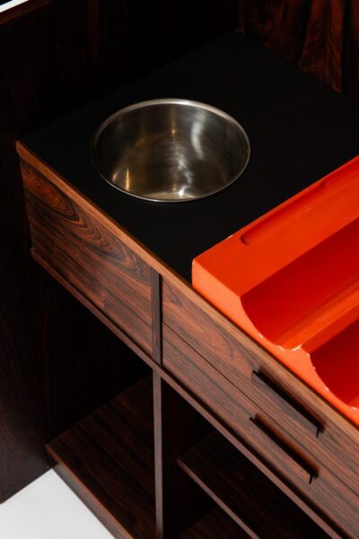 Expanding bar cabinet in rosewood at Studio Schalling