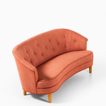Carl Malmsten Roma sofa in red fabric at Studio Schalling