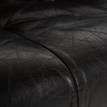 Percival Lafer sofa model MP-091 in black leather at Studio Schalling