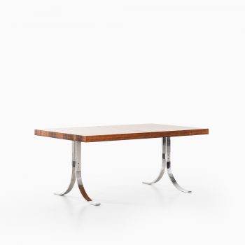 Poul Nørreklit dining table in rosewood and steel at Studio Schalling