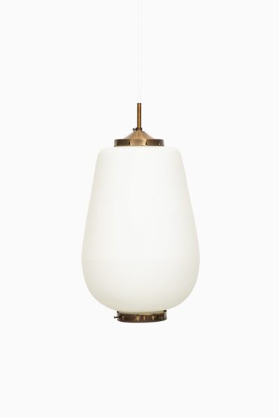 Bent Karlby ceiling lamp in opaline glass by Lyfa at Studio Schalling