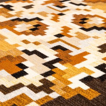 Erik Lundberg flatweave carpet model Korall brun at Studio Schalling