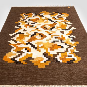 Erik Lundberg flatweave carpet model Korall brun at Studio Schalling