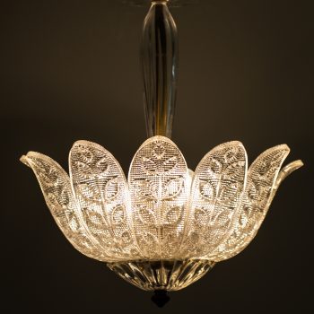 Carl Fagerlund ceiling lamp in brass and glass at Studio Schalling