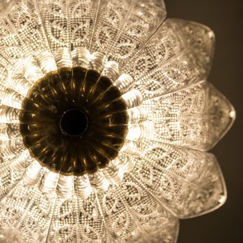 Carl Fagerlund ceiling lamp in brass and glass at Studio Schalling