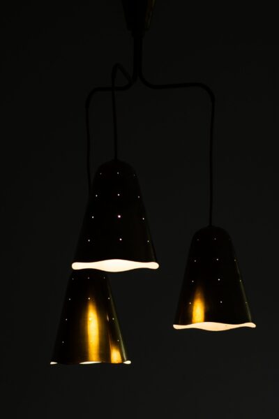 Ceiling lamp in brass by unknown designer at Studio Schalling