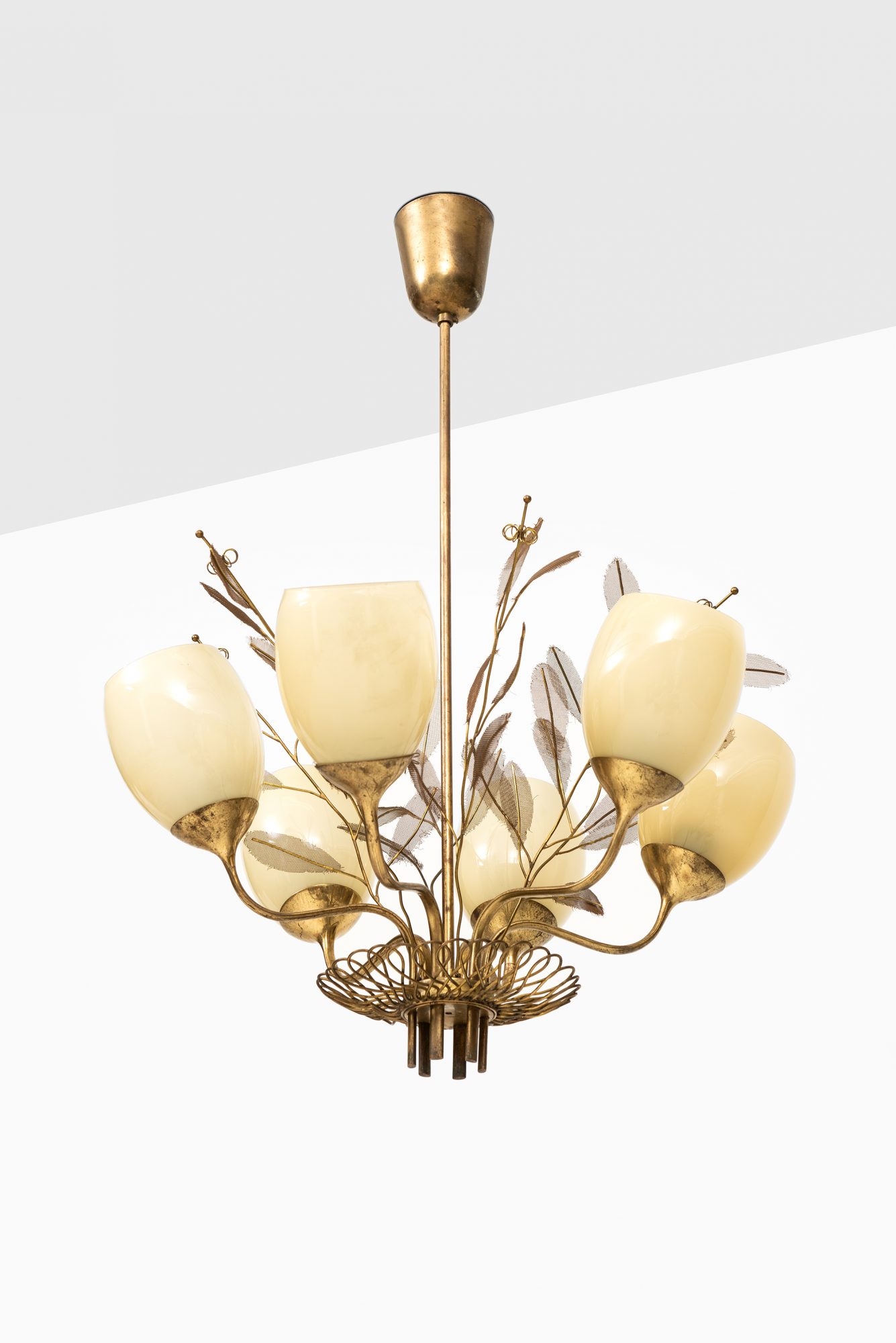 Paavo Tynell ceiling lamp model 9029/6 by Taito Oy at Studio Schalling