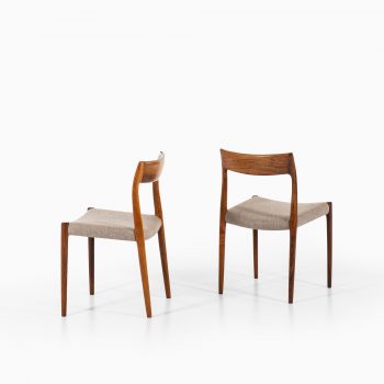 Niels O. Møller dining chairs model 77 in rosewood at Studio Schalling