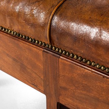 Jacob Kjær sofa in cuban mahogany and niger leather at Studio Schalling