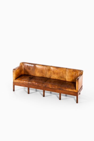 Jacob Kjær sofa in cuban mahogany and niger leather at Studio Schalling