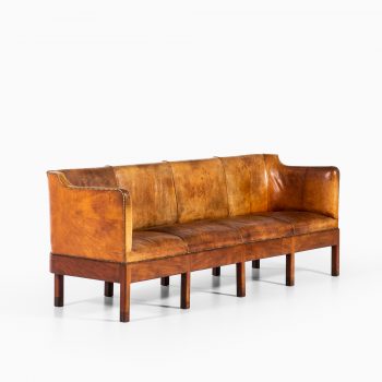 Jacob Kjær sofa in cuban mahogany and niger leather at Studio Schalling