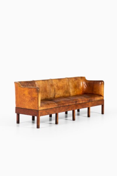 Jacob Kjær sofa in cuban mahogany and niger leather at Studio Schalling