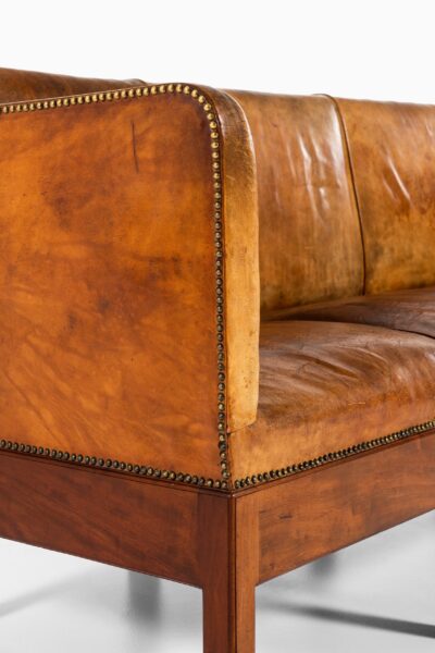 Jacob Kjær sofa in cuban mahogany and niger leather at Studio Schalling