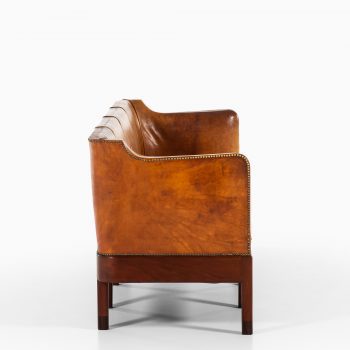 Jacob Kjær sofa in cuban mahogany and niger leather at Studio Schalling