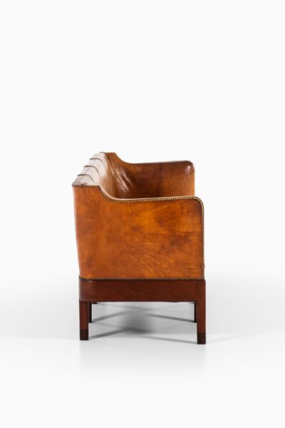 Jacob Kjær sofa in cuban mahogany and niger leather at Studio Schalling