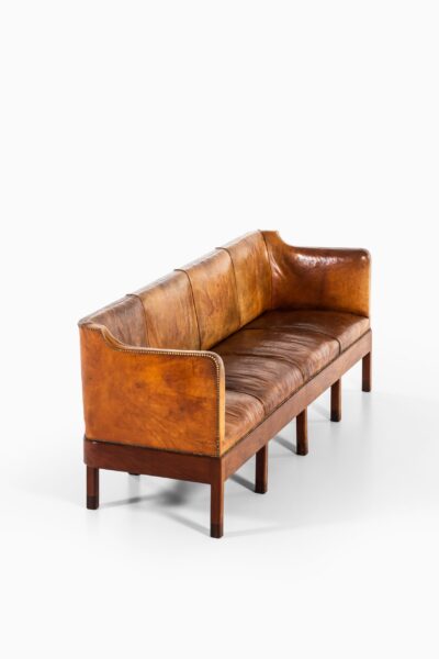 Jacob Kjær sofa in cuban mahogany and niger leather at Studio Schalling