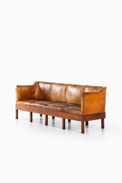 Jacob Kjær sofa in cuban mahogany and niger leather at Studio Schalling