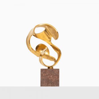 Bror Johansson sculpture in marble and brass at Studio Schalling