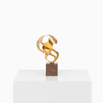 Bror Johansson sculpture in marble and brass at Studio Schalling