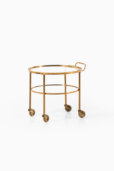 Mid century trolley in brass and glass at Studio Schalling