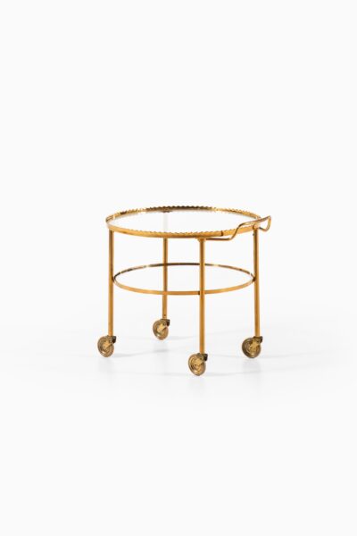 Mid century trolley in brass and glass at Studio Schalling