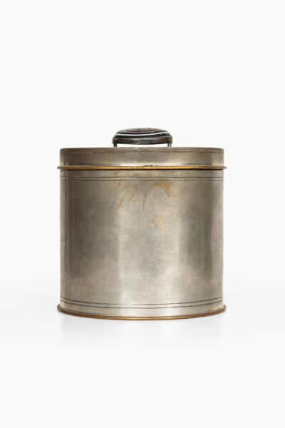 Jar in pewter, brass and stone by Svenskt Tenn at Studio Schalling