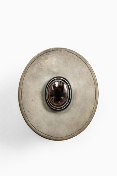 Jar in pewter, brass and stone by Svenskt Tenn at Studio Schalling