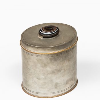 Jar in pewter, brass and stone by Svenskt Tenn at Studio Schalling