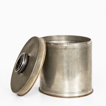 Jar in pewter, brass and stone by Svenskt Tenn at Studio Schalling