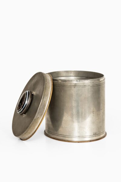 Jar in pewter, brass and stone by Svenskt Tenn at Studio Schalling