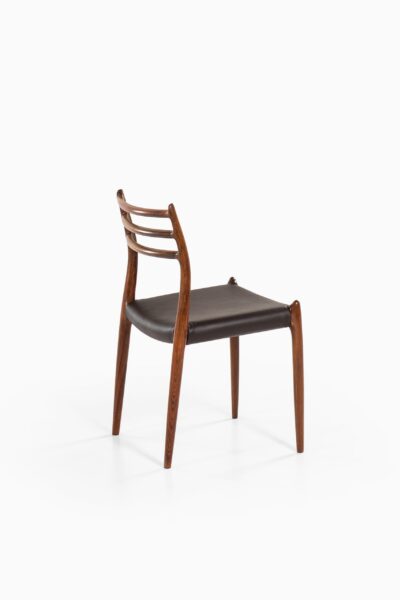 Niels O. Møller dining chairs model 78 in rosewood at Studio Schalling