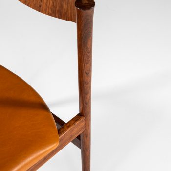 Ib Kofod-Larsen dining chairs in rosewood and leather at Studio Schalling