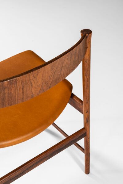 Ib Kofod-Larsen dining chairs in rosewood and leather at Studio Schalling