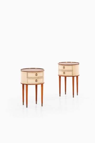 Halvdan Pettersson bedside tables in mahogany at Studio Schalling