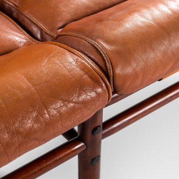 Arne Norell Kontiki 3-seat sofa in brown leather at Studio Schalling