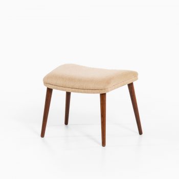 Illum Wikkelsø stool model 91 in rosewood and light fabric at Studio Schalling