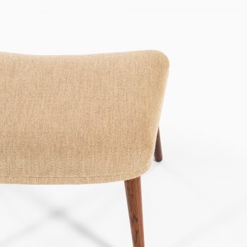 Illum Wikkelsø stool model 91 in rosewood and light fabric at Studio Schalling