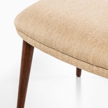Illum Wikkelsø stool model 91 in rosewood and light fabric at Studio Schalling