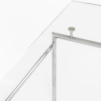 Poul Nørreklit coffee table in chrome and glass at Studio Schalling