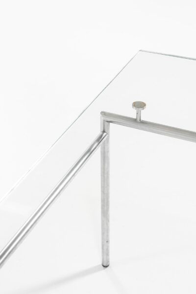 Poul Nørreklit coffee table in chrome and glass at Studio Schalling