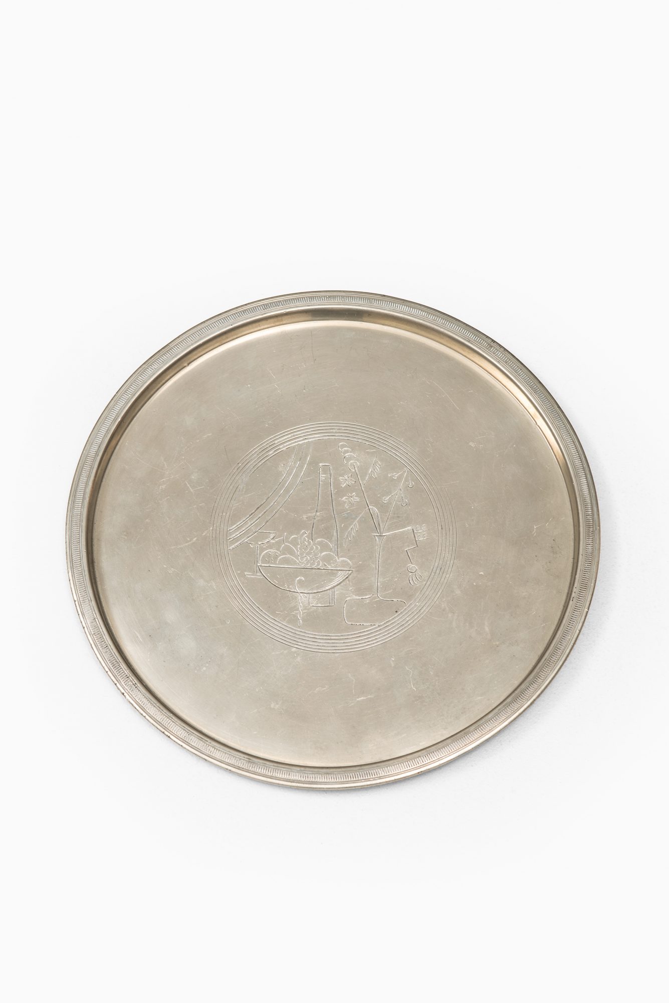 Sylvia Stave serving tray in pewter by C.G. Hallberg at Studio Schalling